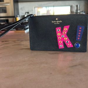 Kate Spade initial wristlet clutch “K”